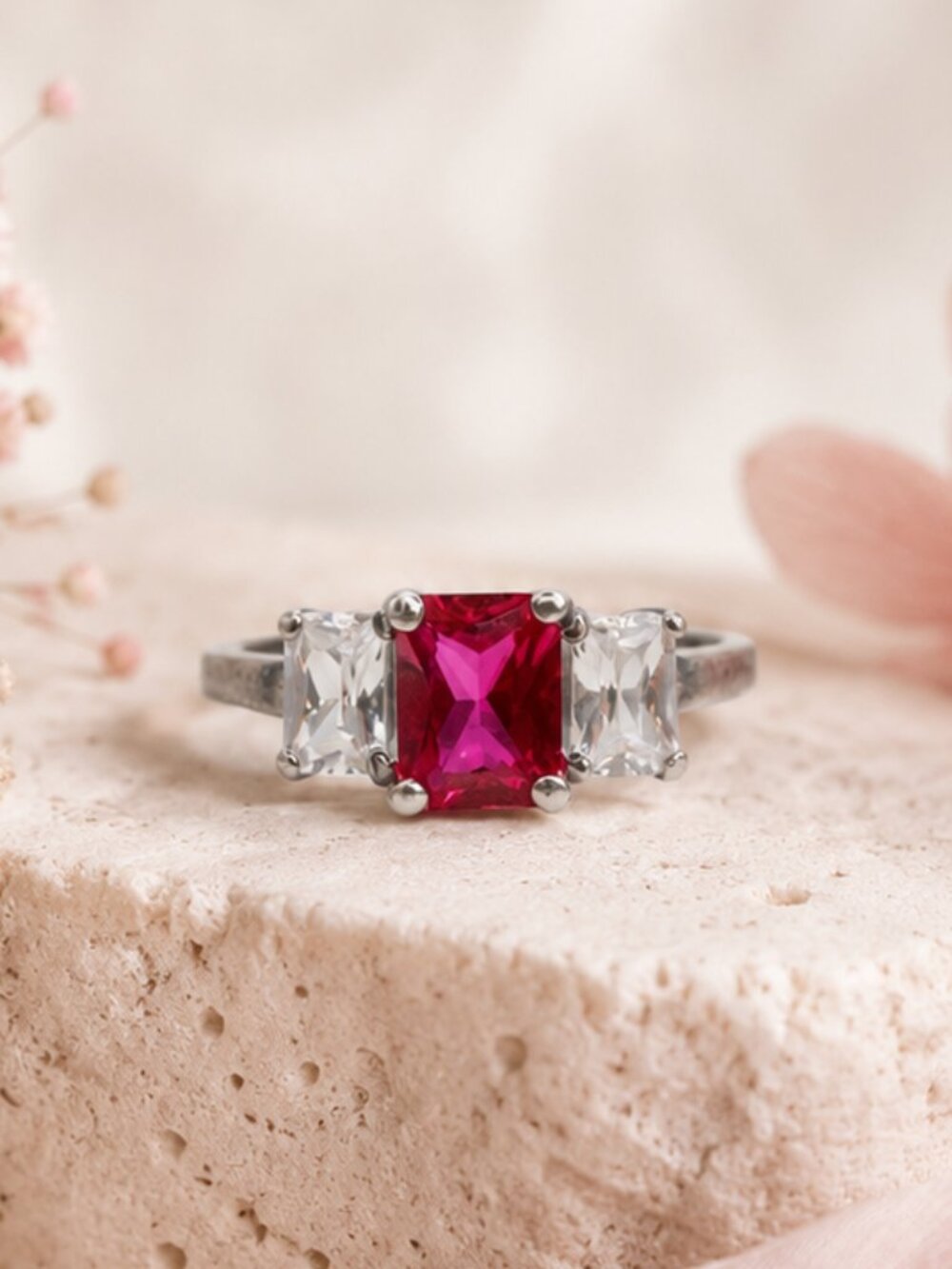 Crimson Trinity Ring